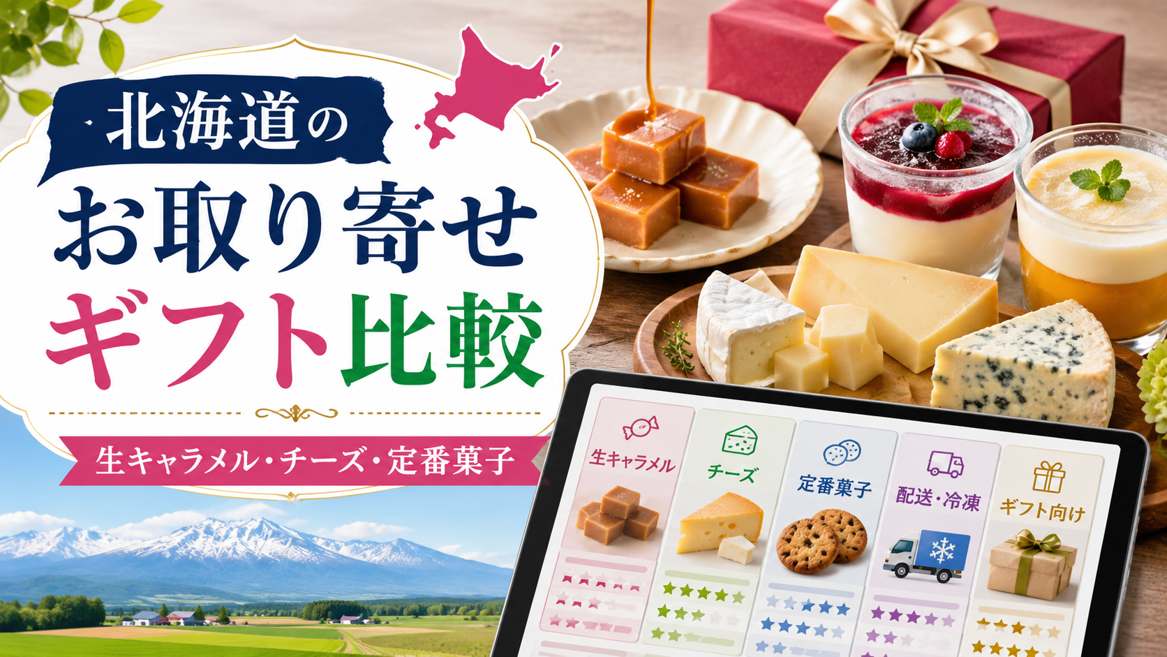 北海道のお取り寄せギフト比較|生キャラメル・チーズ・定番菓子を選ぶポイント