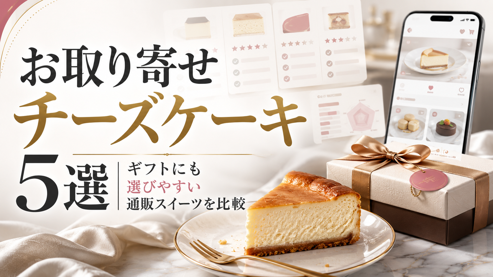 お取り寄せチーズケーキ5選|ギフトにも選びやすい通販スイーツを比較