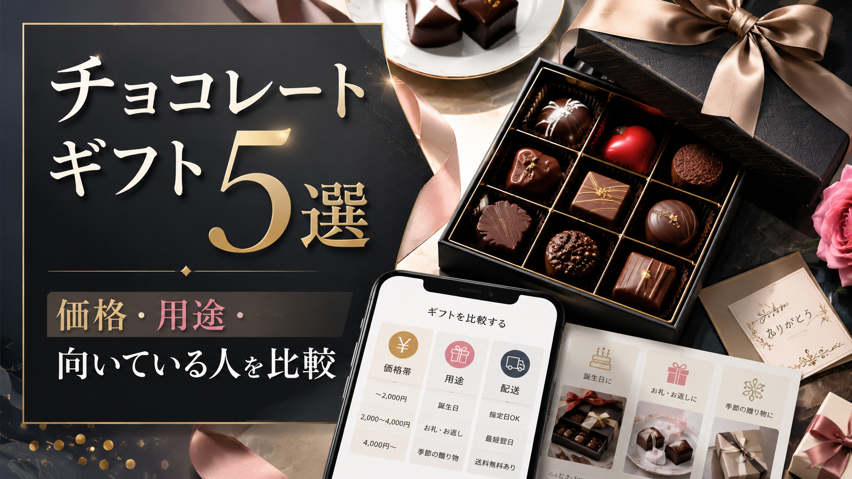 チョコレートギフト5選|価格・用途・向いている人を比較