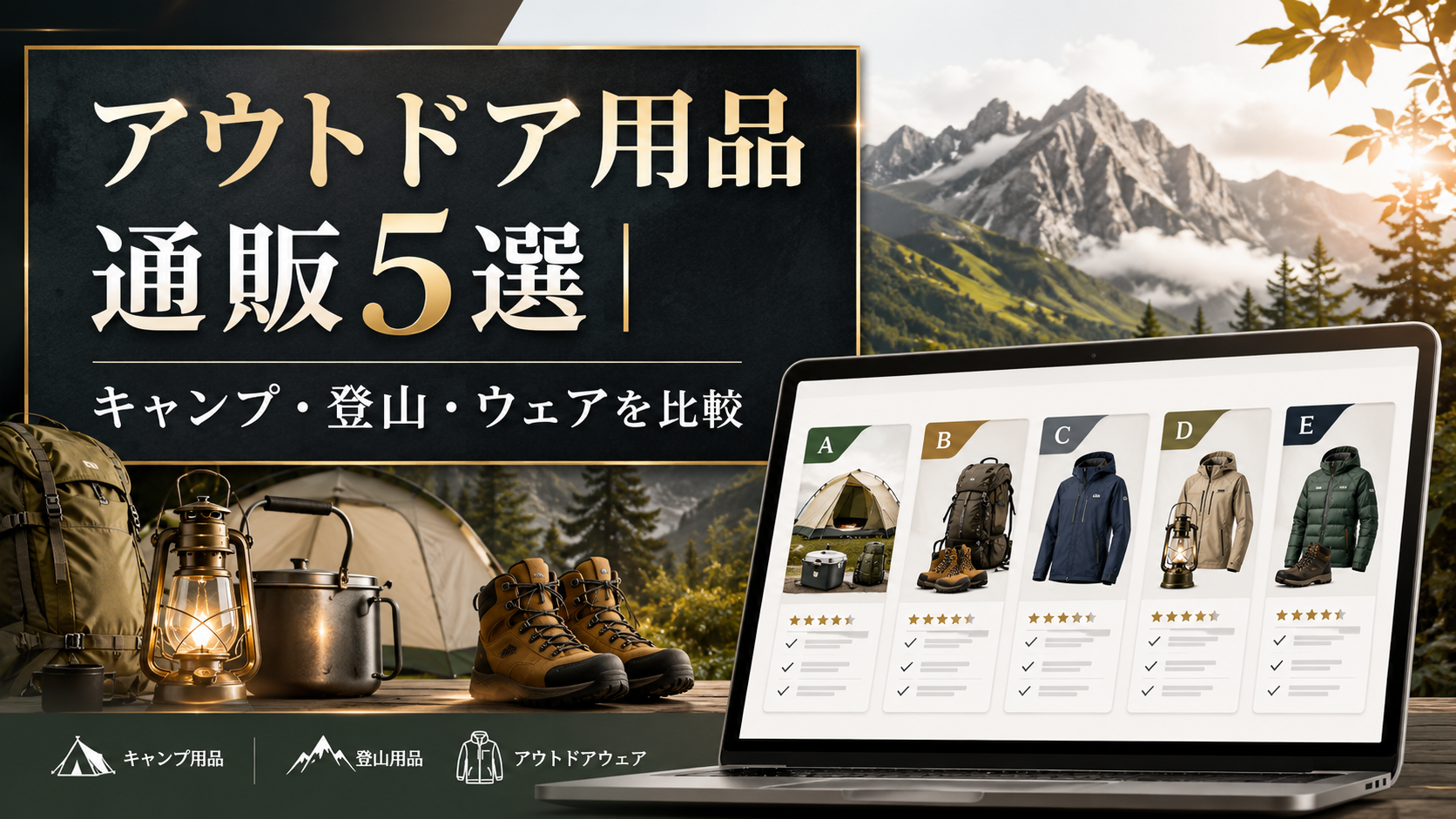アウトドア用品通販5選|キャンプ・登山・ウェアを比較