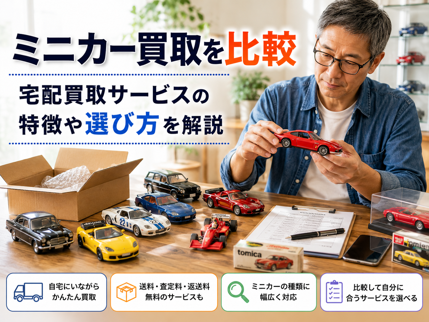 ミニカー買取を比較|宅配買取サービスの特徴や選び方を解説