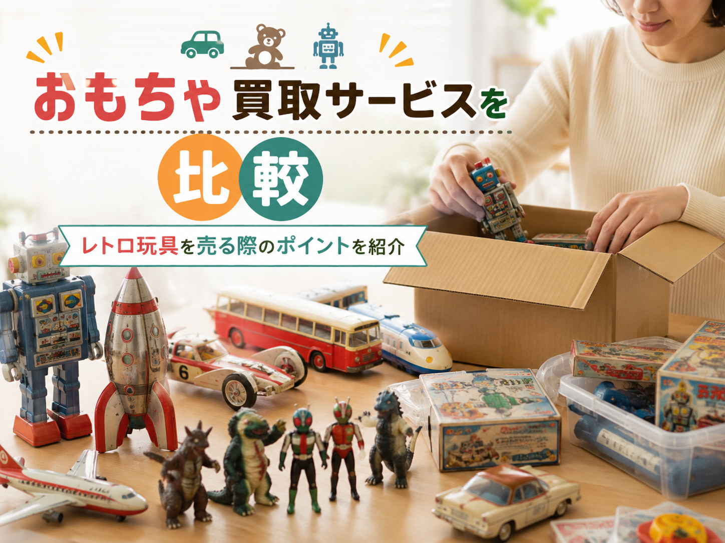 おもちゃ買取サービスを比較|レトロ玩具を売る際のポイントを紹介
