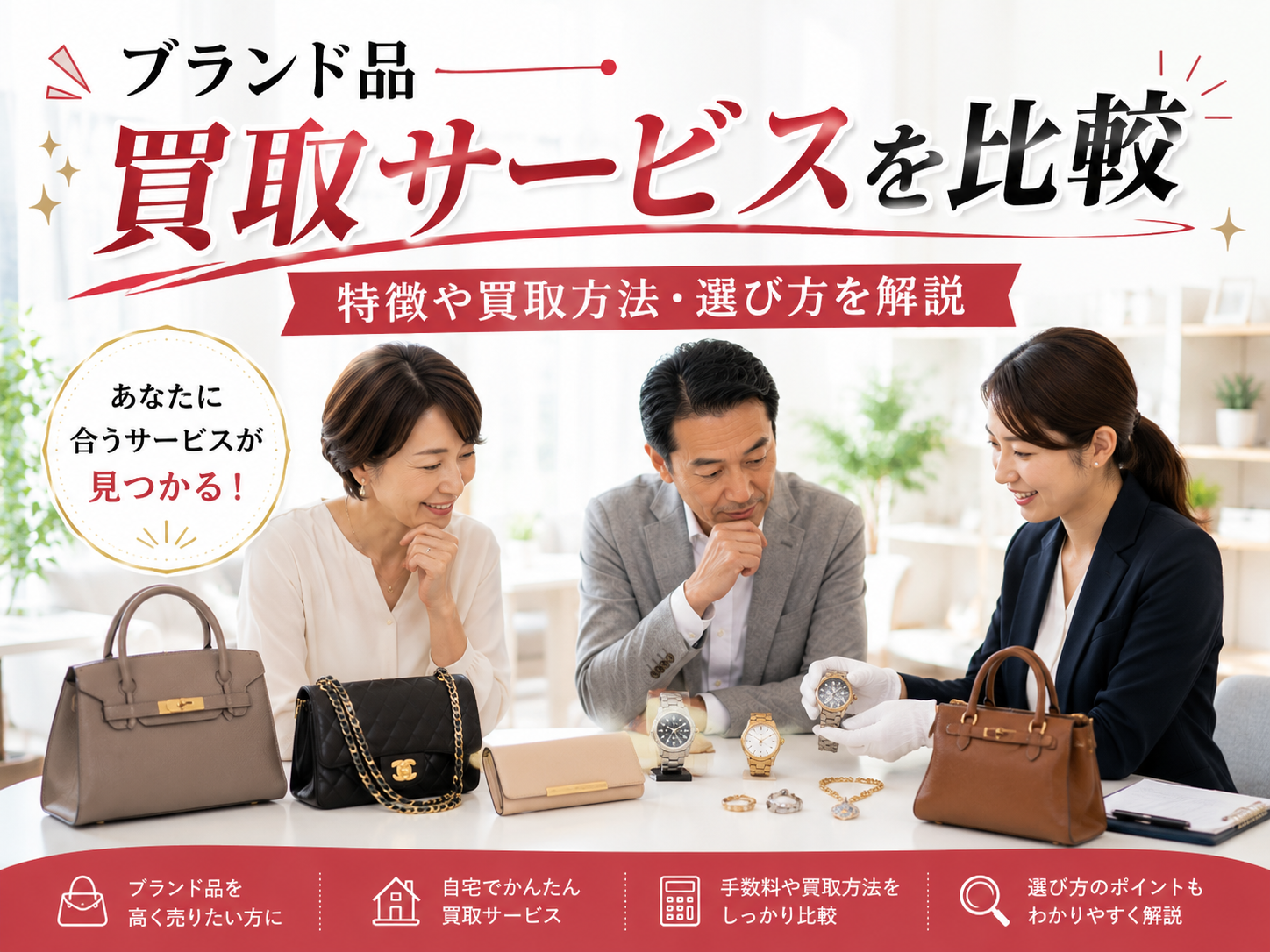 ブランド品買取サービスを比較|特徴や買取方法・選び方を解説