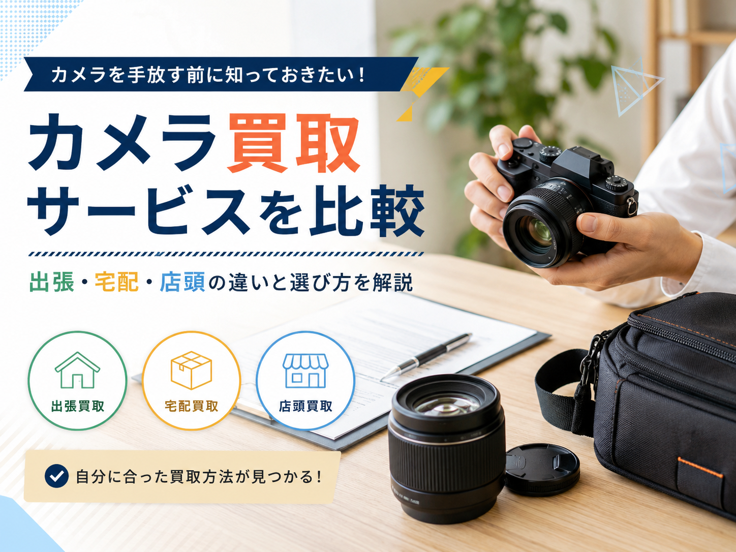 カメラ買取サービスを比較|出張・宅配・店頭の違いと選び方を解説