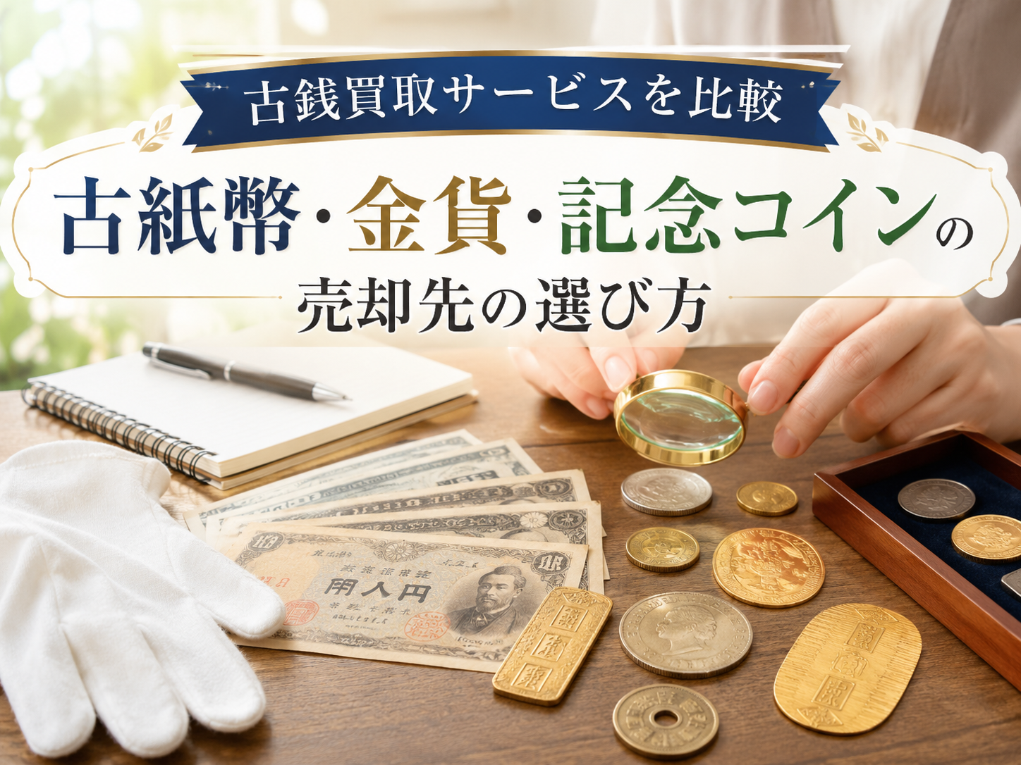 古銭買取サービスを比較|古紙幣・金貨・記念コインの売却先の選び方