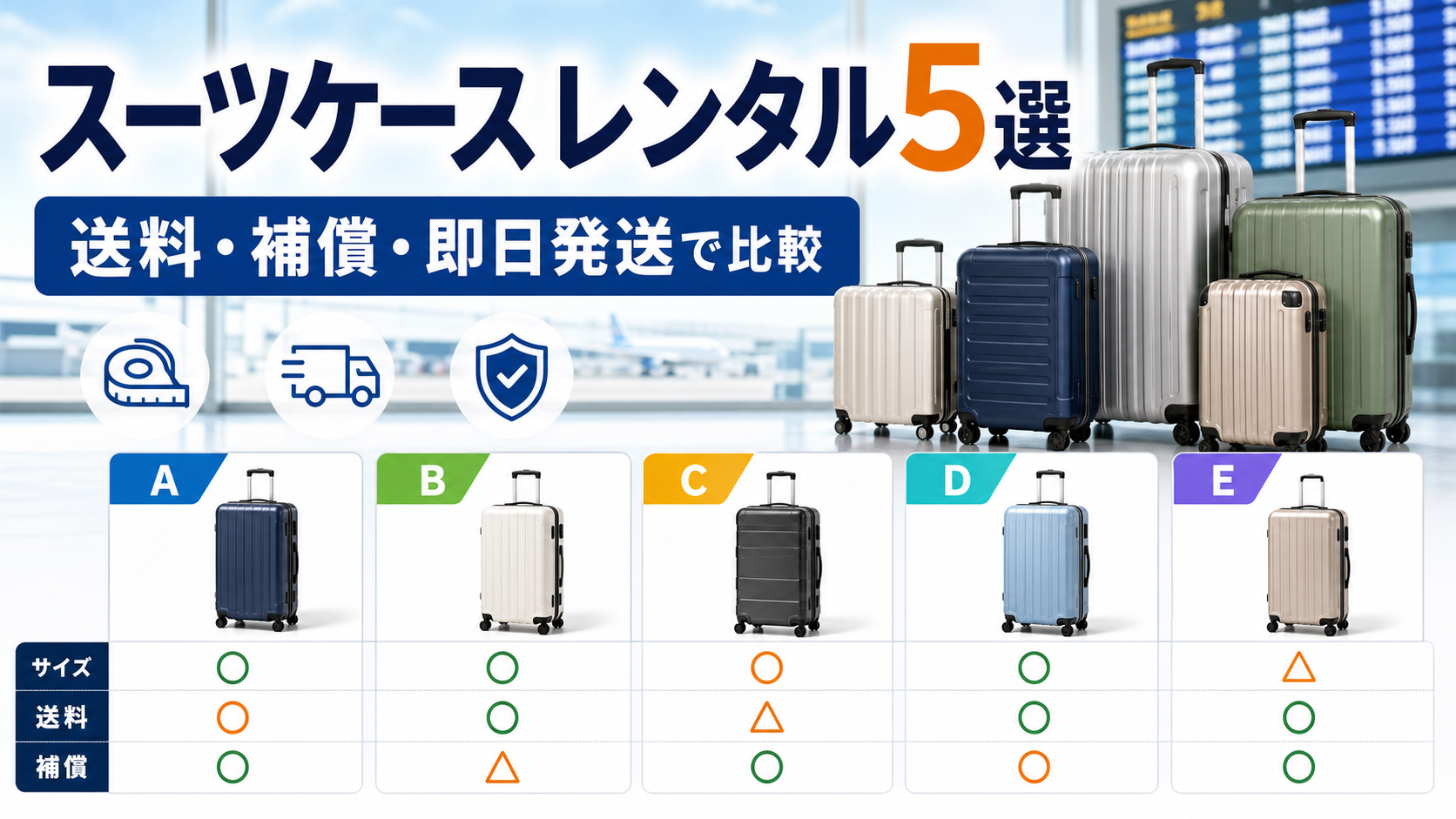 スーツケースレンタル5選｜送料・補償・即日発送で比較