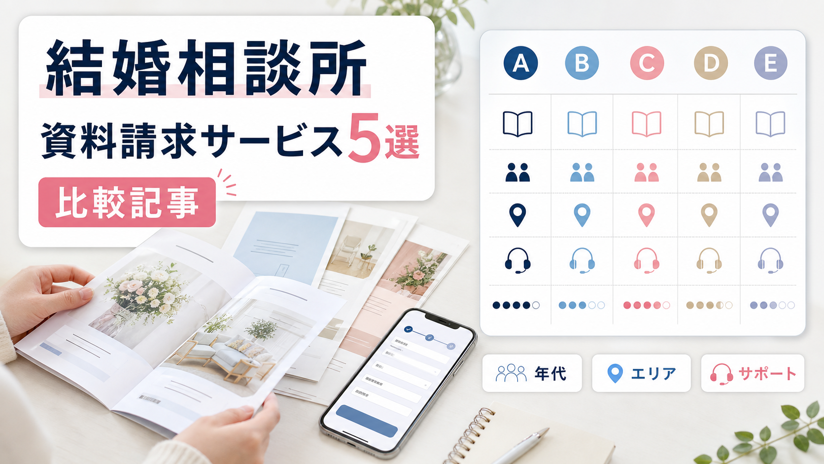 結婚相談所の資料請求・相談サービス5選｜一括比較・オンライン相談の選び方