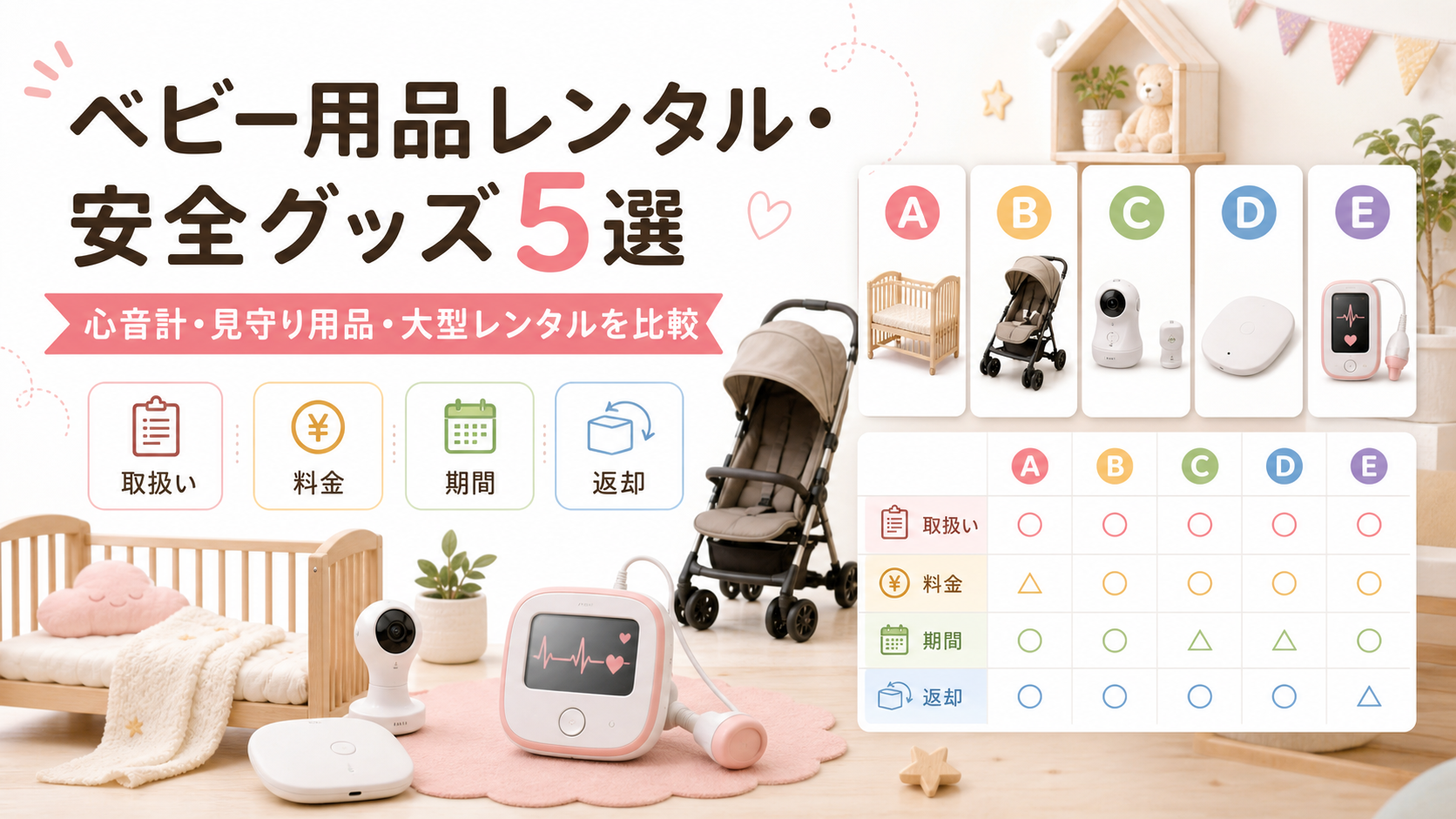 ベビー用品レンタル・安全グッズ5選｜購入前に試せるHaritiの子育てアイテムも紹介